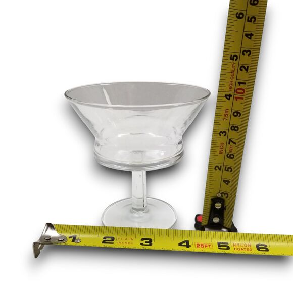 Clear Glass Dessert Pudding Tapioca Jello Yogurt Cups Two 7oz. 4 Inch Diameter - Picture 3 of 6